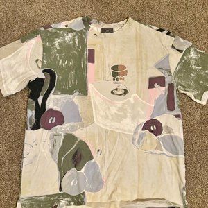 H&M Mens T-shirt - retro/art graphics - Small